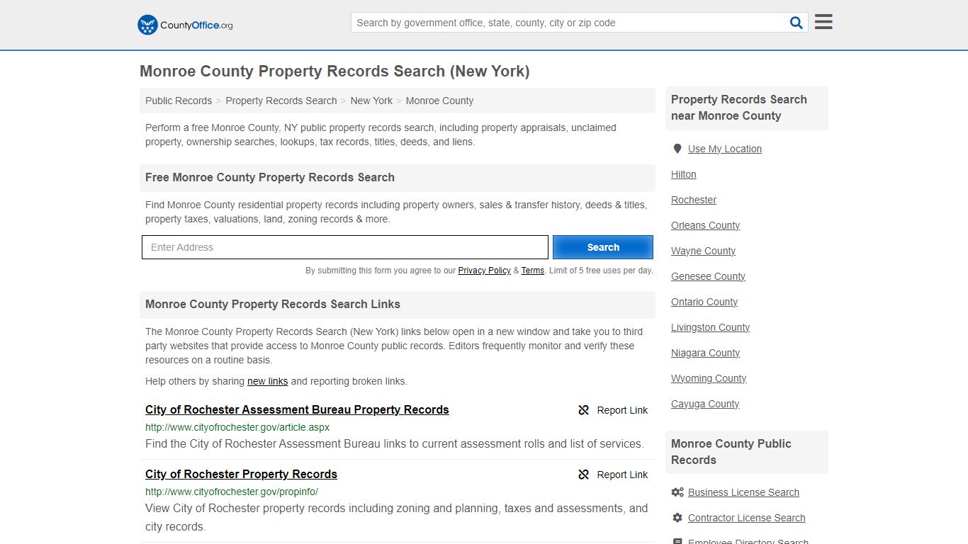 Monroe County Property Records Search (New York) - County Office